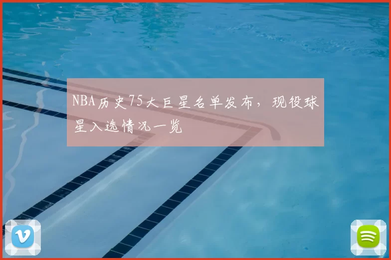 NBA历史75大巨星名单发布，现役球星入选情况一览