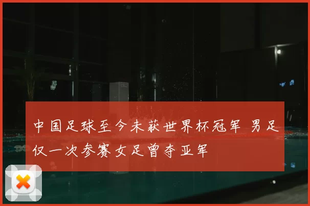 中国足球至今未获世界杯冠军 男足仅一次参赛女足曾夺亚军